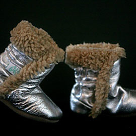 Alex & Ant Fur Boots Silver*